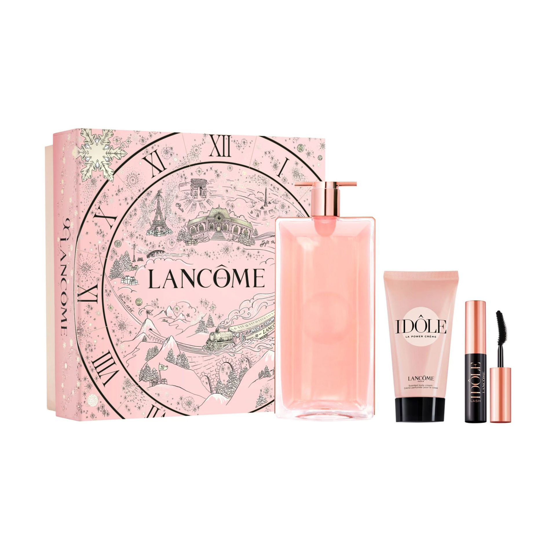 Парфумований набір жіночий Lancome Idole Set (туш для вій, 2.5 мл + парфумована вода, 50 мл + крем для тіла, 50 мл)