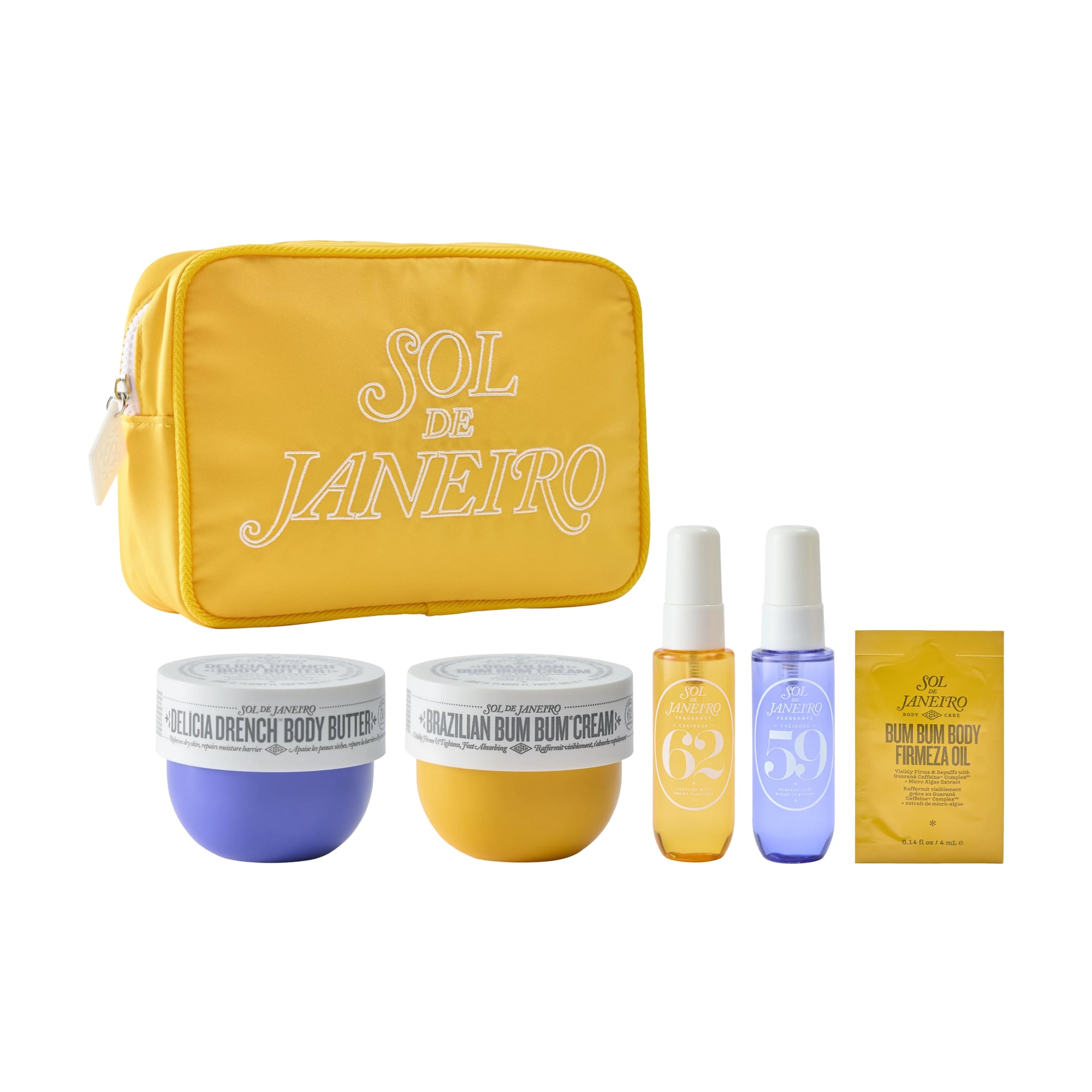 Парфумований набір жіночий Sol De Janeiro Brazilian Set 5 Products (парфумований міст 59, 30 мл + баттер для тіла, 25 мл + парфумований міст 62, 30 мл + підтягуючий  крем, 25 мл + підтягуюча олія, 4 мл)